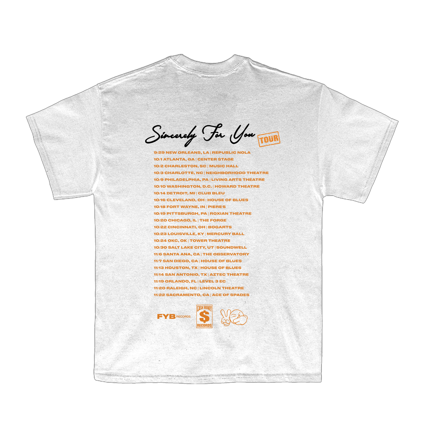 “Sincerely For You” Tour T-Shirt 2023 No.3