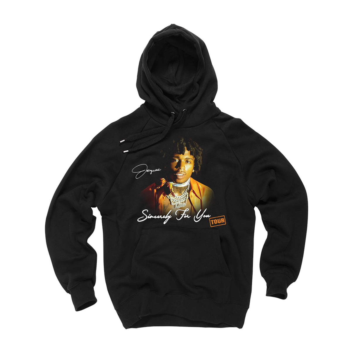 “Sincerely For You” Tour Hoodie 2023 Black No.1 – Jacquees Merch